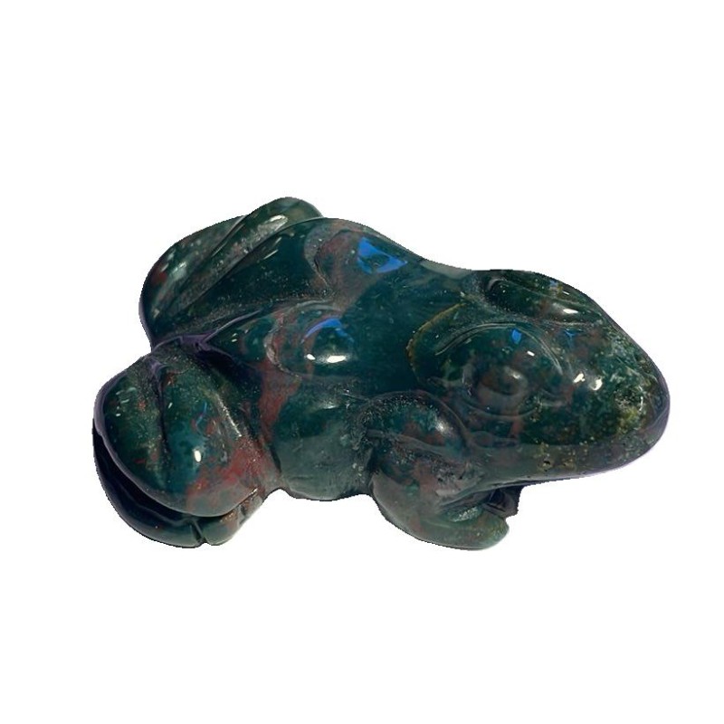 Grenouille sculptée, pierre de sang