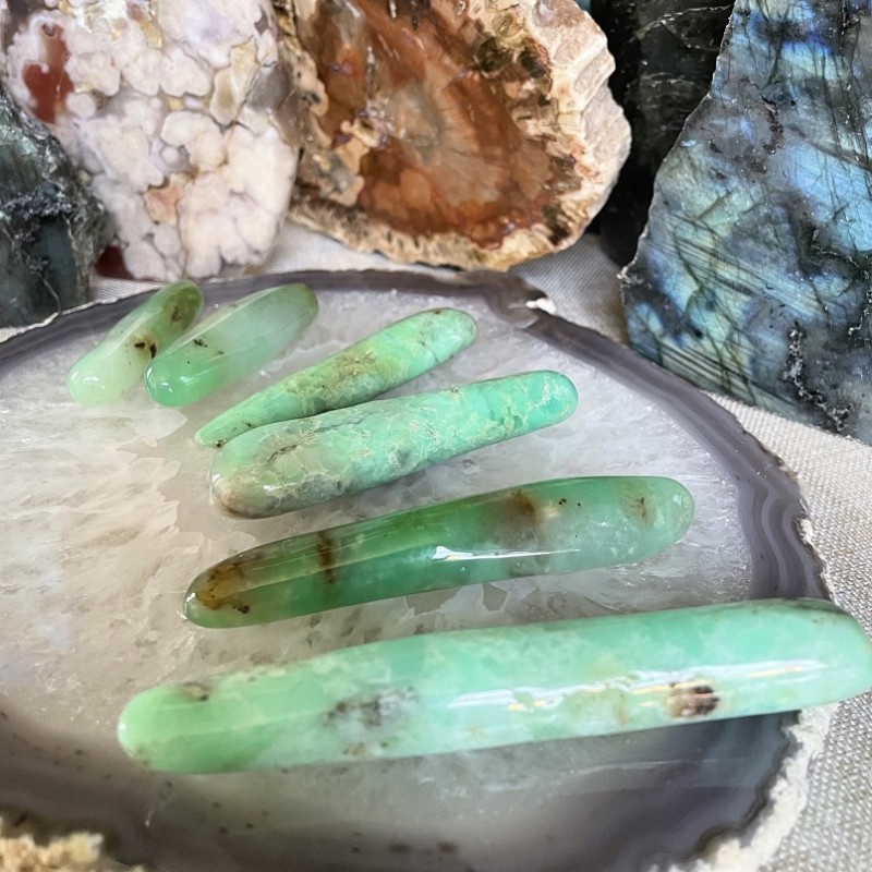 Baguette spécimen de chrysoprase Baguette spécimen de chrysoprase