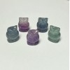 Mini animal en fluorite : hibou Mini animal en fluorite : hibou
