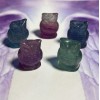 Mini animal en fluorite : hibou Mini animal en fluorite : hibou