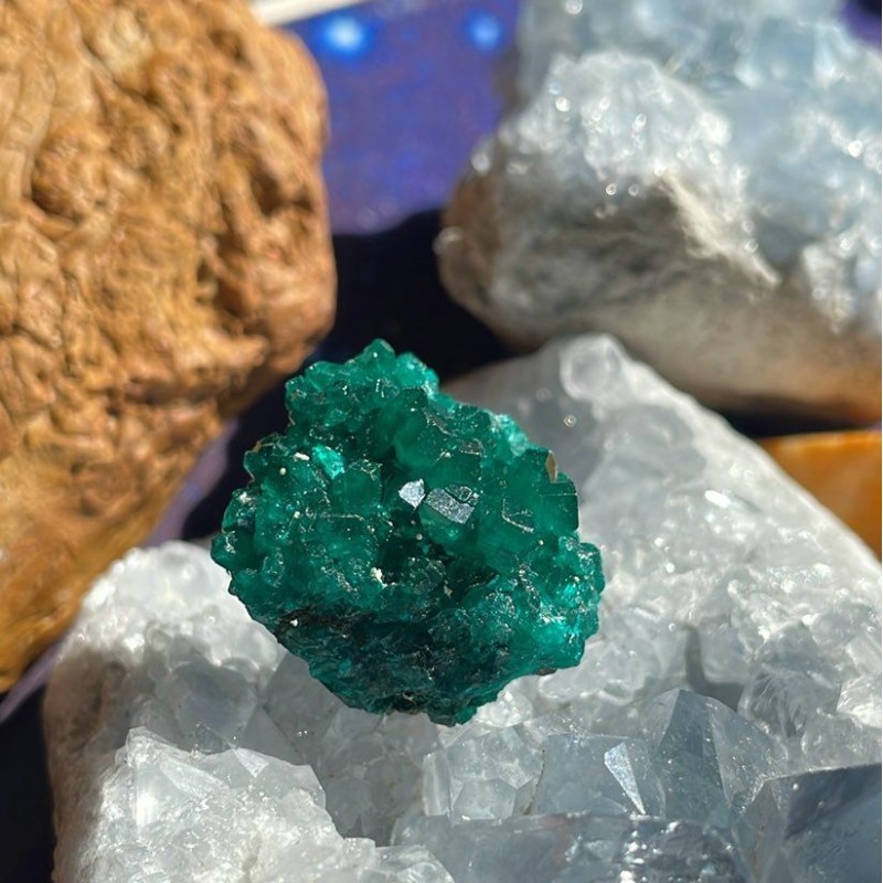 Spécimen de dioptase - Spécial, Rare Spécimen de dioptase - Spécial, Rare