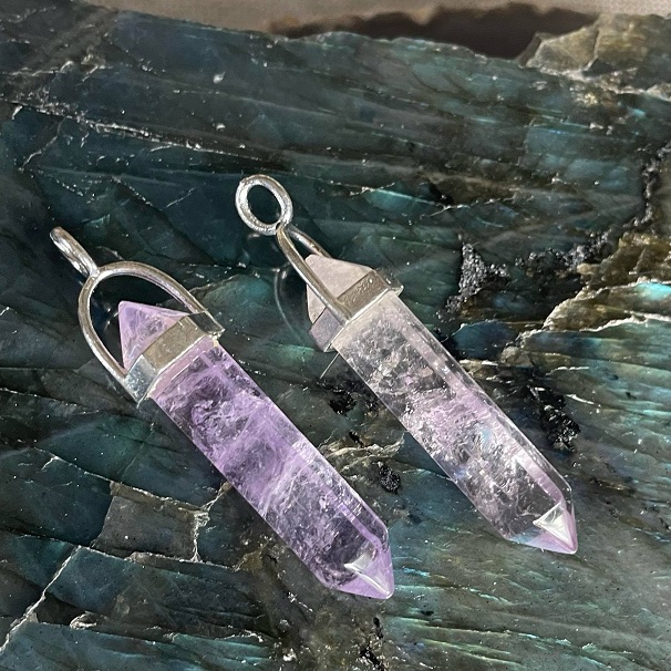 Amethyst Crystal Point Pendant