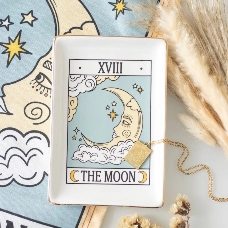 Trinket Dish - Moon Tarot Card Trinket Dish - Moon Tarot Card