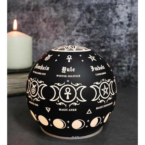 Pagan Wheel Of The Year Globe - LED Light Pagan Wheel Of The Year Globe - LED Light