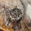 Floral Pentacle Pendant, Sterling