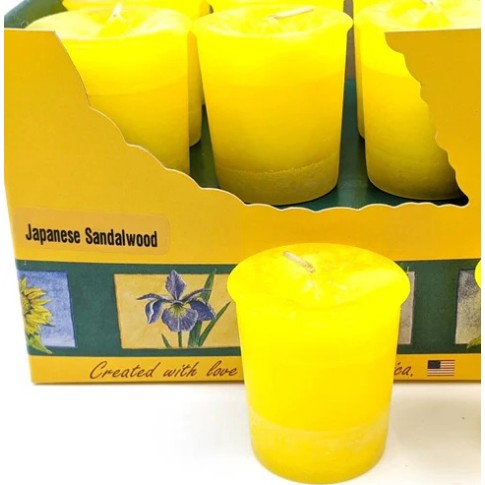 Bougie votive : Bois de santal japonais Bougie votive : Bois de santal japonais