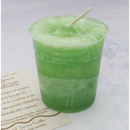 Bougie votive : Armoise sauvage Bougie votive : Armoise sauvage
