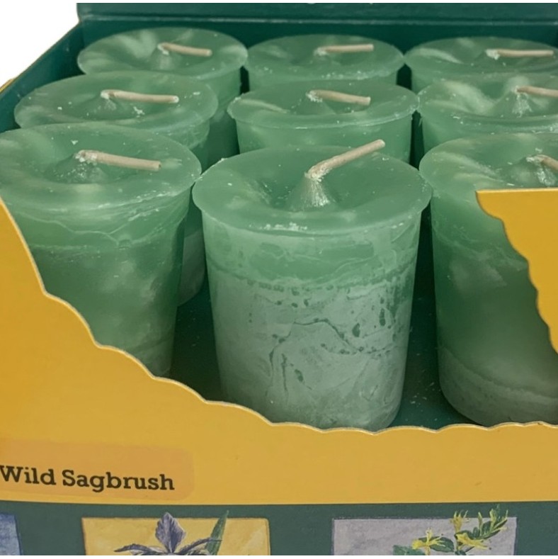 Bougie votive : Armoise sauvage Bougie votive : Armoise sauvage