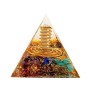 Orgonite Pyramid: Quartz & Chakra Stones