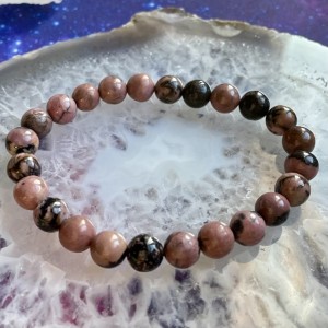 Rhodonite Bracelet, 8 mm Rhodonite Bracelet, 8 mm