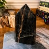 Black Tourmaline With Iron Specimen Point - Large Black Tourmaline With Iron Specimen Point - Large
