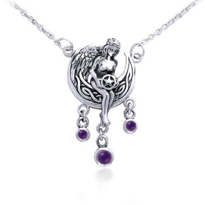 Angel's Gift Of Magick Silver Necklace - Amethyst 