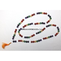 Gemstone Chakra Japamala Prayer Bead Set
