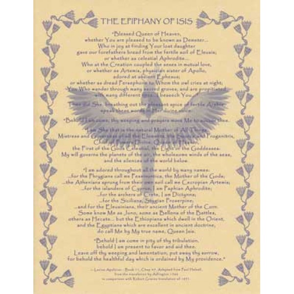 Altar Poster: Epiphany of Isis