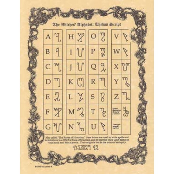Altar Poster: Witch Runes