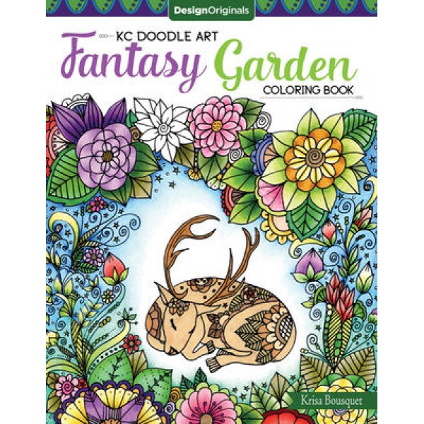 KC Doodle Art Fantasy Garden Coloring Book