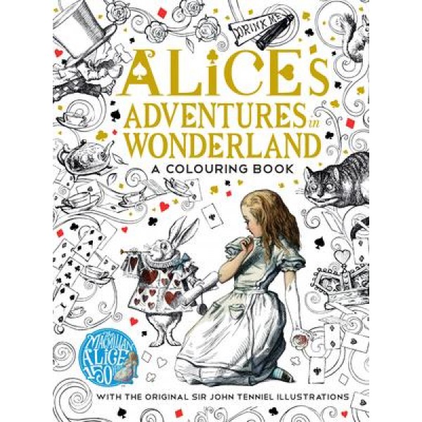 Les aventures d’Alice au pays des merveilles : un livre de coloriage