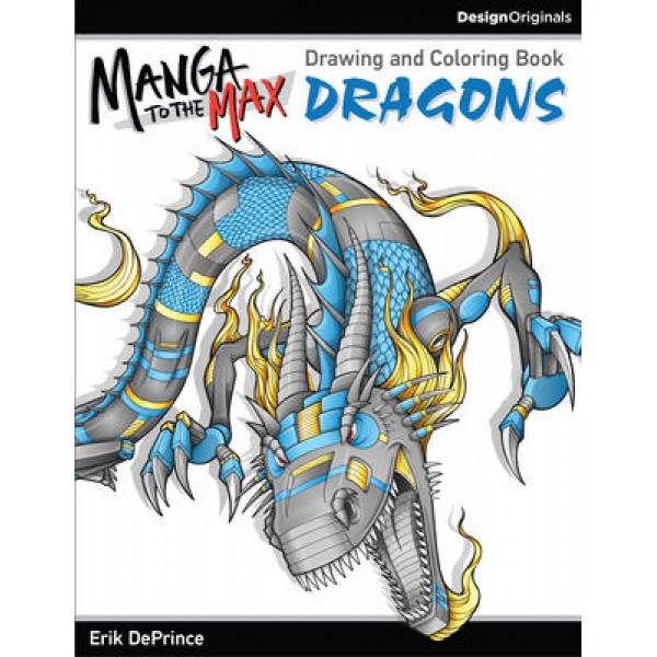 Manga aux Dragons Max: Drawing and Coloring Book