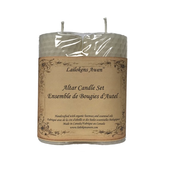 Altar Candle Set: White Altar Candle Set: White