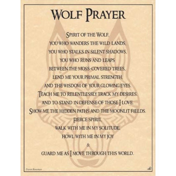 Altar Poster: Wolf Spirit