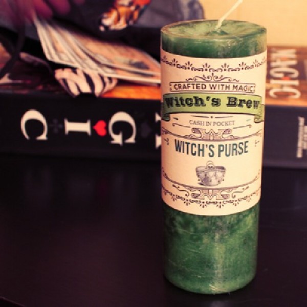 Witches Purse Pillar Candle